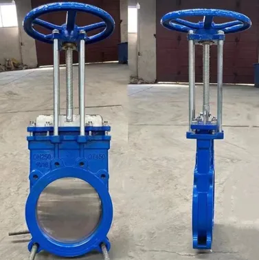 Ручная ножевая задвижка из ковкого чугуна